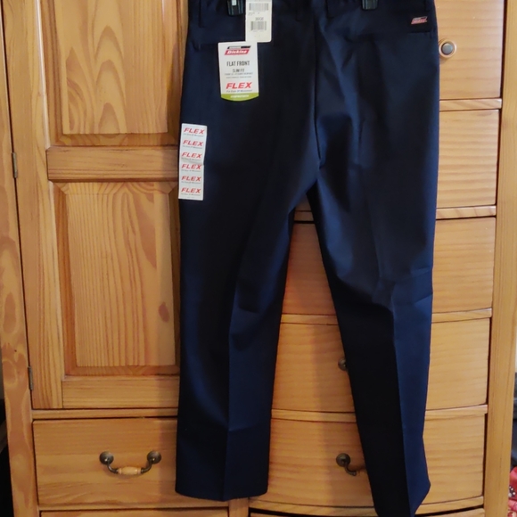 NWT Dickies Dark Blue Flat Front Work Pants - Picture 5 of 6